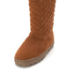 Style & Co Women's Quilted Fur Trim Cushioned Nickyy Round Toe Leather Snow Boots Brown Size 6 M