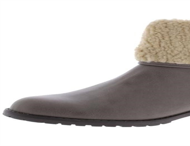 Style & Co Women's Bettey Fold Over Faux Fur Booties Gray Size 6.5 M