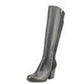 Giani Bernini Women's Arch Support Buckle Accent Slip Resistant Rozario Round Toe Block Heel Zip up Leather Boots Black Size 6.5 M