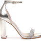 Badgley Mischka Men's Keshia III Jewelled Ankle Strap Metallic Gray Size Size 7.5