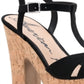 American Rag Women's Jamie1 Fabric Open Toe Casual Ankle Strap Black Size 10 M