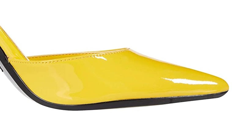 Calvin Klein Women's Roya Patent Leather Dress Heels Yellow Size 6 M
