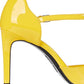Calvin Klein Women's Roya Patent Leather Dress Heels Yellow Size 6 M