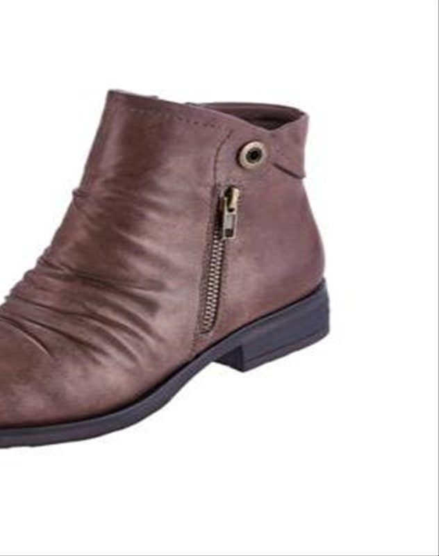 Bare Traps Women's Anila Slouchy Grommet Ankle Boots Brown Size 6 M