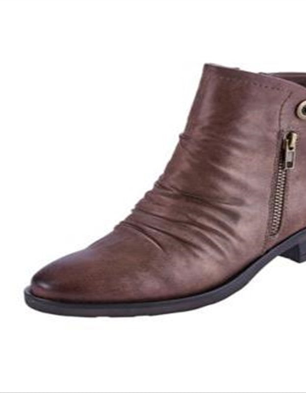 Bare Traps Women's Anila Slouchy Grommet Ankle Boots Brown Size 6 M