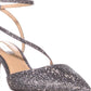 INC International Concepts Women's Lenii2 Strappy Rhinestone Evening Sandals Pewter Silver Size 5 M