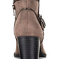 American Rag Women's Zipper Trim Buckle Accent Comfort Milly Round Toe Block Heel Zip up Booties Brown Size 9 M