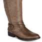 Baretraps Women's Alysha Faux Leather Tall Riding Boots Brown Size 9.5
