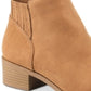 American Rag Women's Stretch Gore Padded Tori Pointed Toe Block Heel Zip up Booties Brown Size 7 M