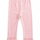 First Impressions Toddler Girl's Ruffle Hem Leggings Pink Size 2T