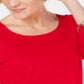 Karen Scott Women's Cotton 3/4-Sleeve Top Red Size Small