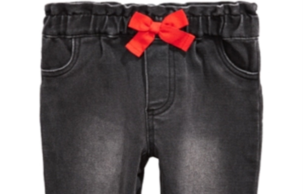 First Impressions Baby Girl's Bow Jeans Black Size 12 Months