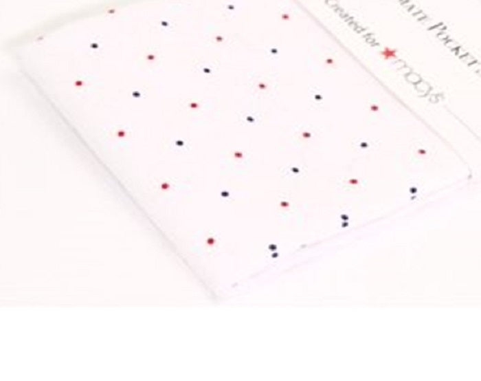 Designer Brand Men's One Wellington Polka Dot Pocket Square White Size Regular