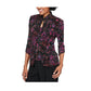 Alex Evenings Women's Embellished Floral Spaghetti Strap Scoop Neck Evening Top Black Size Petite Medium