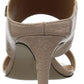 Calvin Klein Women's Cecily Leather Open Toe Casual Slide Sandals Beige Size 10
