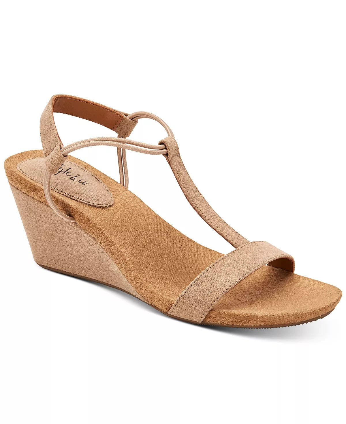 Style & Co Women's Mulan Tan Wedge Sandal Tan Size 7 M