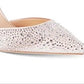 Badgley Mischka Women's Alexandra Embelished Pointed Toe Pump Champagne Beige Size 7 M