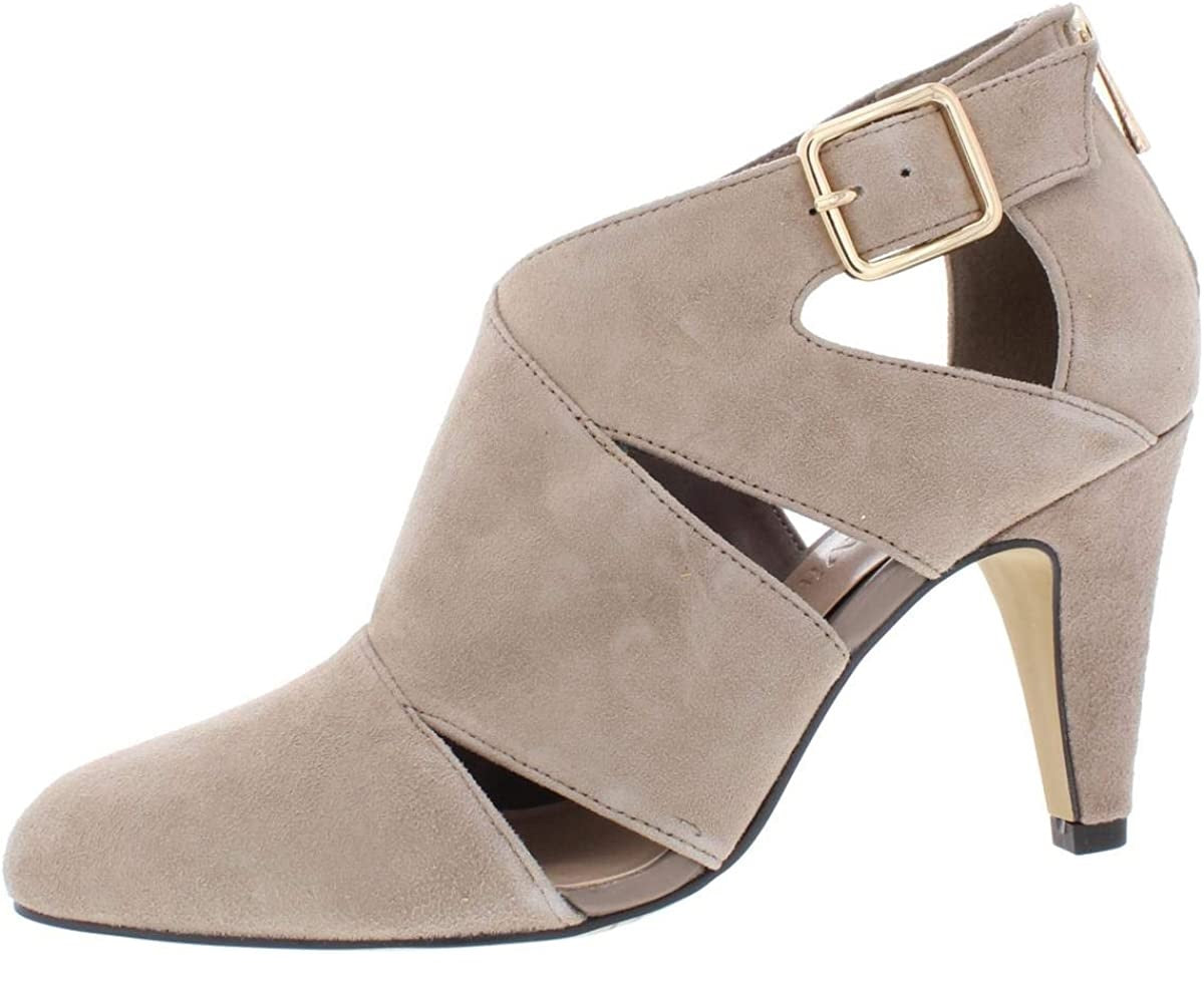 Bella Vita Women's Nicolina Leather Closed Toe Ankle Strap Classic Pumps  Almod Size 7.5 W