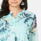 Charter Club Women's Double Ruffle Top Blue Size Petite S/M