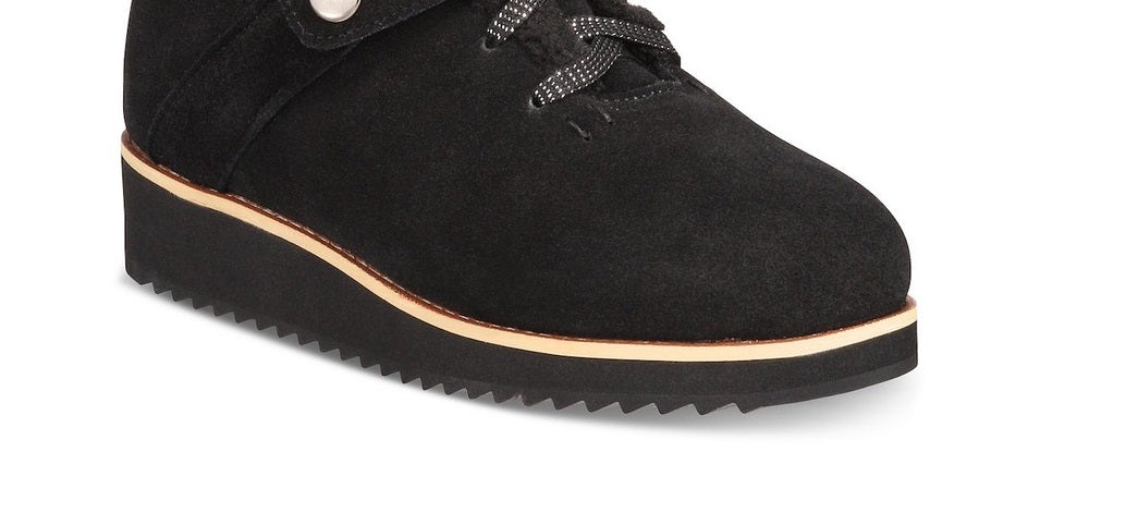 Style & Co Women's Elissaa Leather Closed Toe Ankle Cold Weather Boots Black Size 8 M