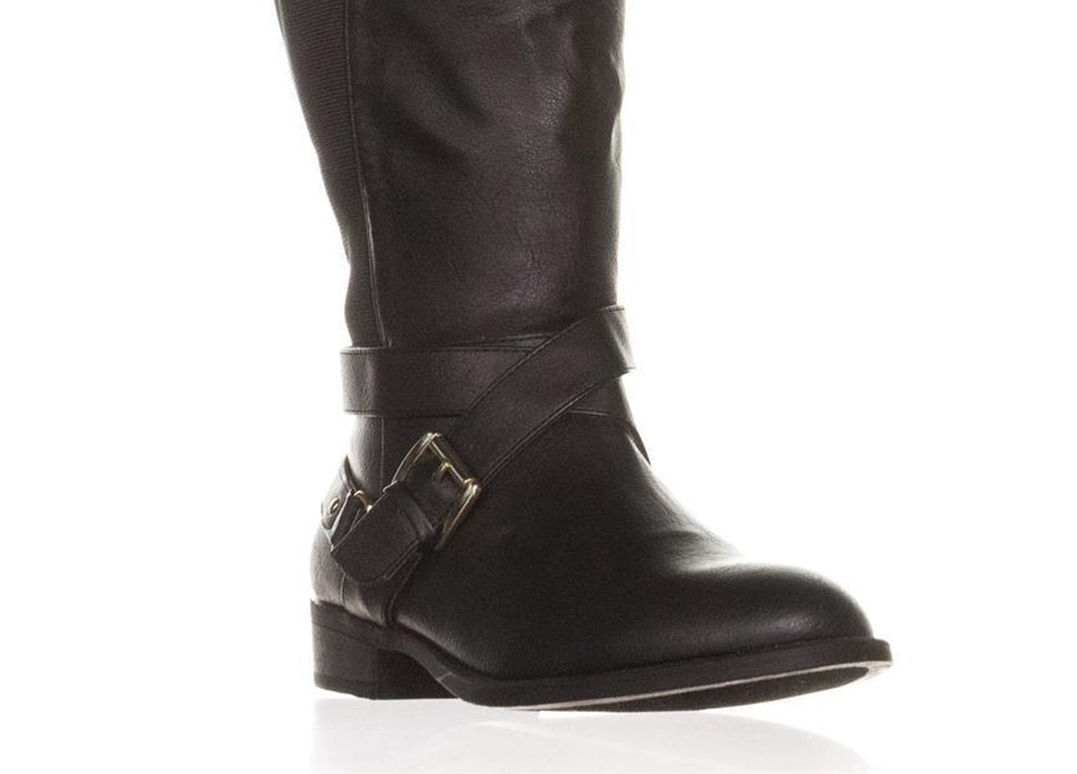 Thalia Sodi Women's Vada Round Toe Knee High Riding Boots Black Size 7.5 W-WC