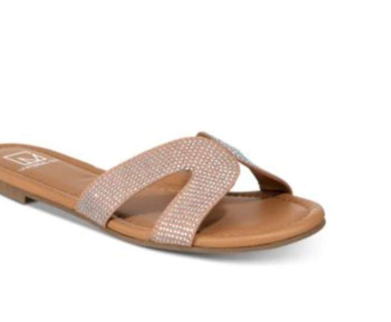 Material Girl Women's Acelina Fabric Open Toe Casual Slide Sandals Pink Size 6 M