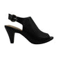 Alfani Women's Jalen Fabric Open Toe Ankle Strap Classic Pumps Black Size 6 M