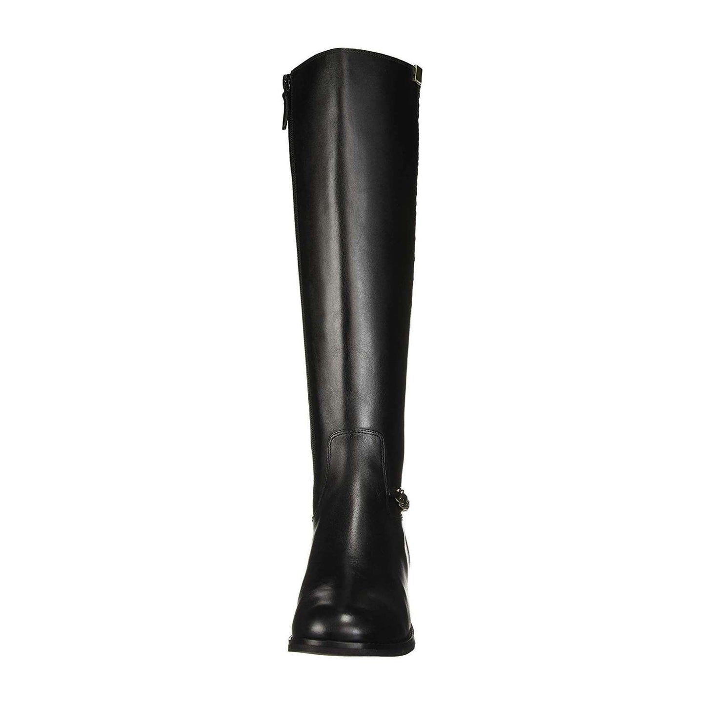 Cole Haan Women's Idina Stretch Boot Leather Round Toe Knee High Fashion Boots Black Size 5.5B