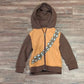 Cubcoats Boy's Toddler Cleveland Indians 2-in-1 Transforming Full-Zip Hoodie & Soft Plushie Brown Size 4-5
