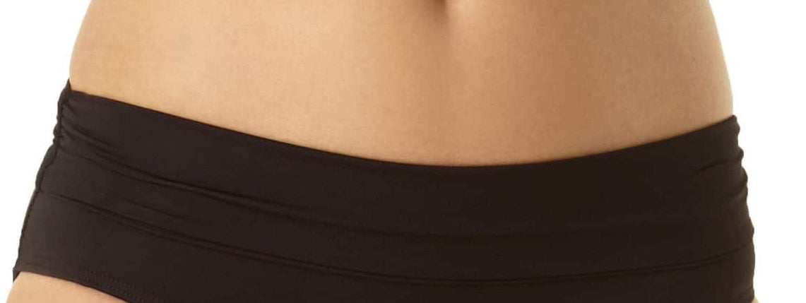 Anne Cole Women's High Waist Bikini Bottoms Black Size Medium