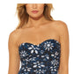 Bleu Rod Beattie Women's Printed Bandeau One Piece Swimsuit Blue