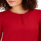 Anne Klein Women's Long Sleeve Shirred Blouse Red Size XX-Small