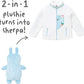 Cubcoats Big Girl's Benne the Bunny Sherpa Jacket White