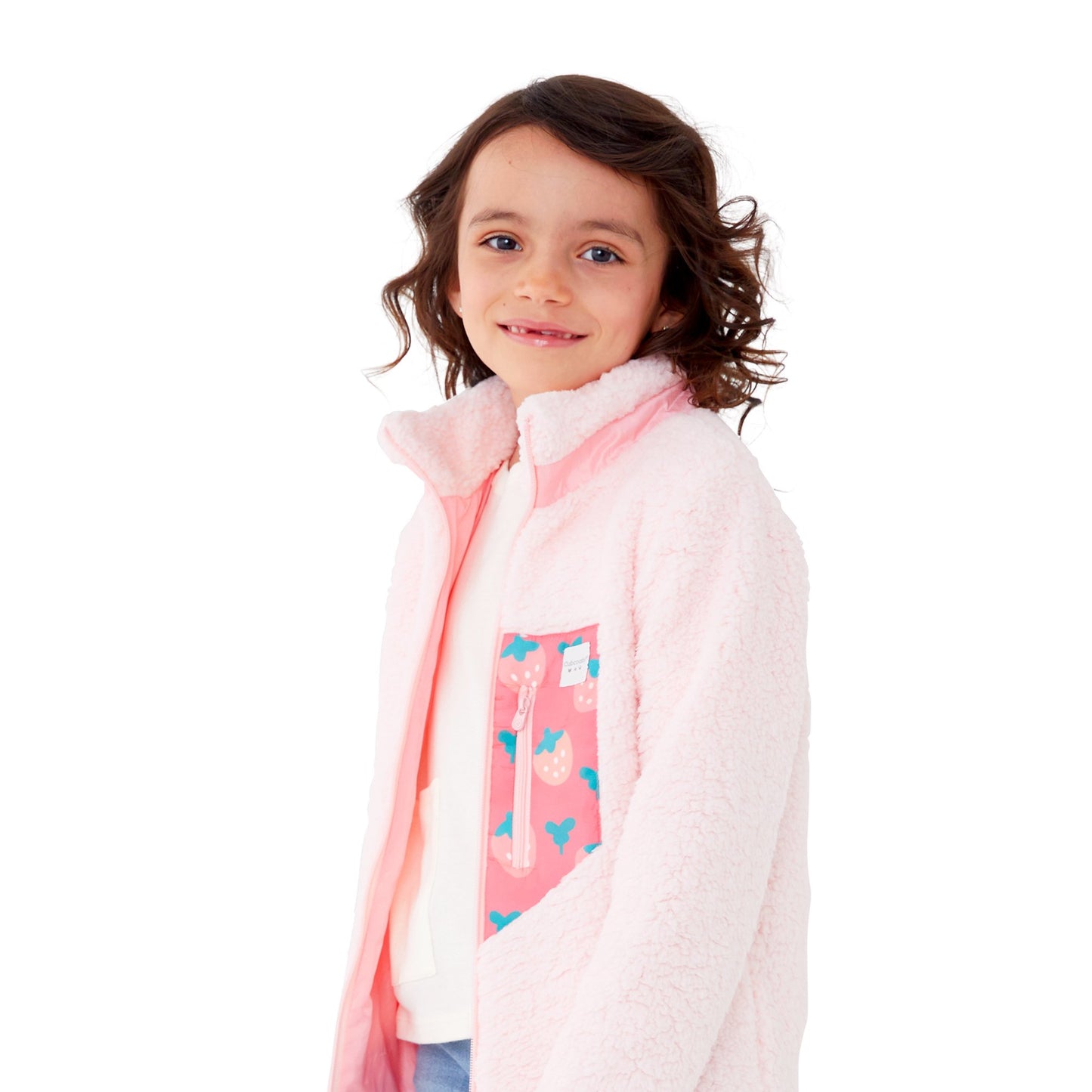Cubcoats Big Girl's Kali the Kitty Sherpa Jacket Pink Size 8