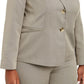 Le Suit Women's Plus Straight Leg Tonal Striped Pant Suit Brown Size 16W