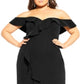 City Chic Women's Savannah Maxi Dress Black Size 18W