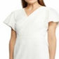Ralph Lauren Women's Crepe Short Sleeve Dress White Size 0