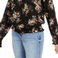 American Rag Junior's Lace Trimmed Smocked Waist Blouse Black Size XX-Small