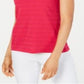 Charter Club Women's Textured Cotton Tank Top Pink Size -Petite L