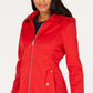 Michael Kors Women's Hooded Raincoat Red Size Petite XS