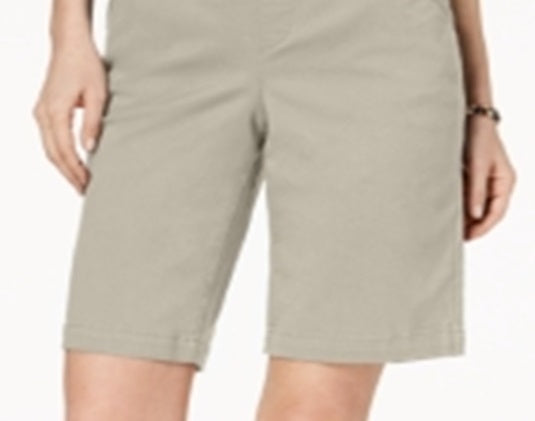 Style & Co Women's Pull on Comfort Fit Bermuda Shorts Brown Size Petite M