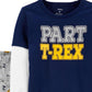 Carter's Baby Boy's 2 Pc Cotton T-Rex-Print T-Shirt & Printed Pants Set Blue Size 12MOS