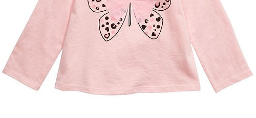 First Impressions Baby Girl's Cotton Butterfly T-Shirt Pink Size 18MOS