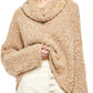 Free People Women's BFF Knit Hi Low Pullover Sweater Brown Size X-Large