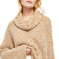 Free People Women's BFF Knit Hi Low Pullover Sweater Brown Size X-Large