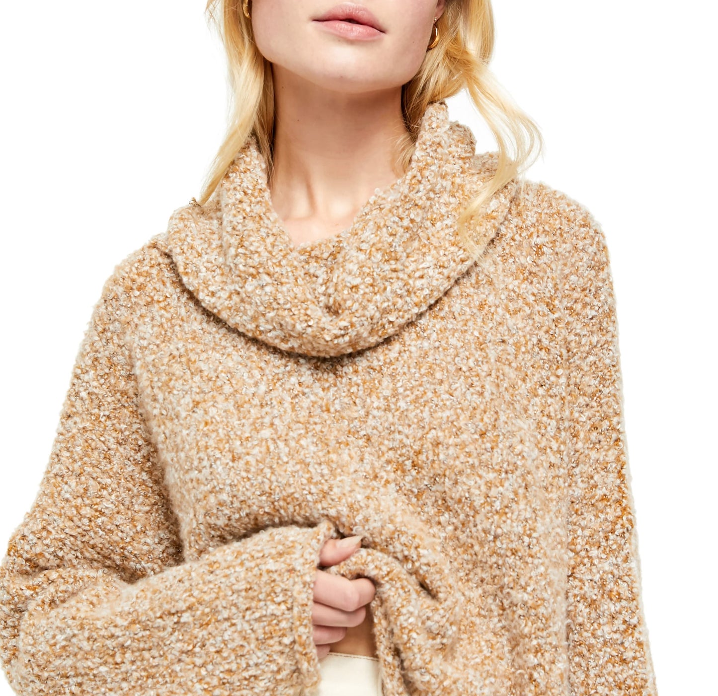 Free People Women's BFF Knit Hi Low Pullover Sweater Brown Size X-Large