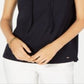 Tommy Hilfiger Women's Embroidered Tie Neck Tank Top Navy Size XX-Large