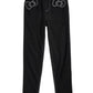 Hello Kitty Toddler Girl's Ponte Knit Bow Leggings Black Size 2T