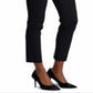 Ralph Lauren Women's Stretch Straight Leg Pants Black Size 14 Petite