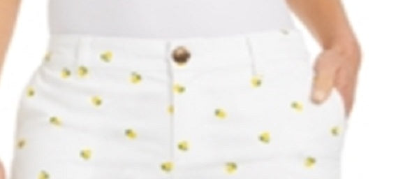 Style & Co Women's Lemon Print Shorts Brown Size 6